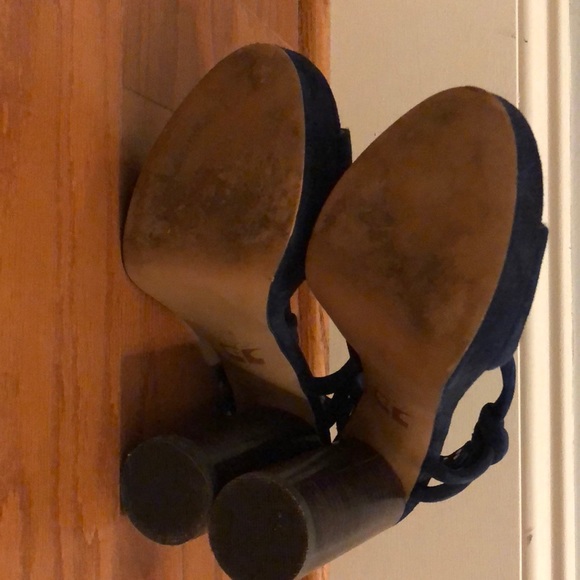 Worn once! Joe’s navy leather platform heels - Picture 5 of 5